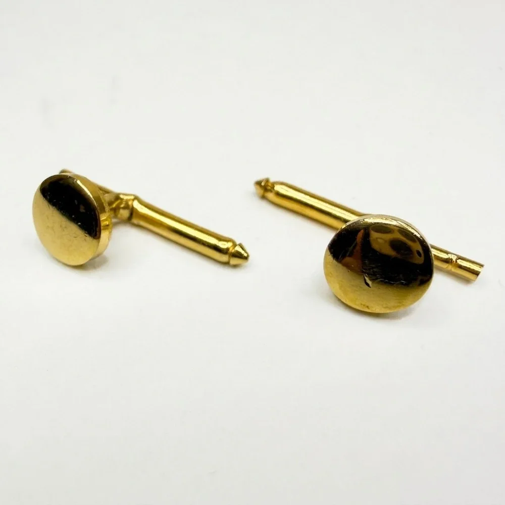 Classic Gold Tone Cufflinks Men's Professional Business Formal Dress Shirt